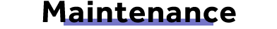 メンテナンス